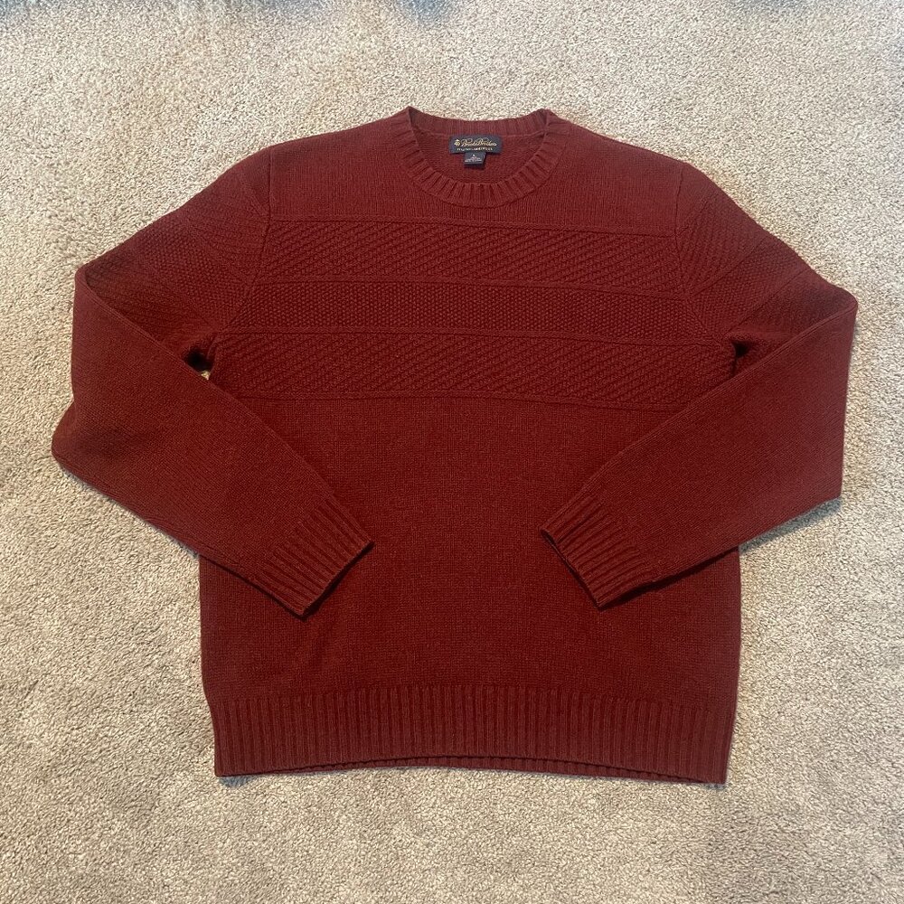 Brooks Brothers Wool Multi-stitch Crewneck Sweater